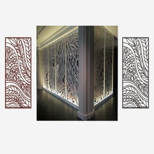 PVD Black Golden Rose Color Design Modern Style Aluminum/Stainless Steel Material  Decoration Partition Divider