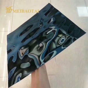 Big Water Ripple Decorative Ceiling Panel Products Stamped Finish Stainless Steel Sheet