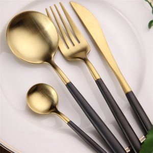 High Quality 304 Stainless Steel Knife Fork Set Metal Knife Fork