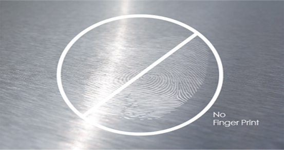 No-finger print stainless steel plate