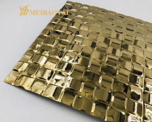 gold mirror stamp stainless steel sheet decorate plate