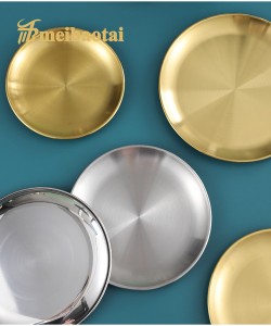 304 Stainless Steel Gold Silver Metal Dish
