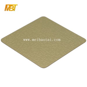 201 304  Golden Color Mirror Emboss Decoration Stainless Steel Sheets