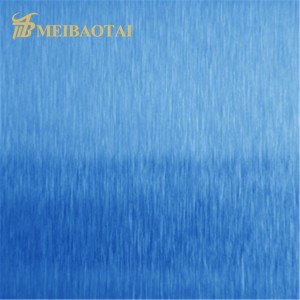 Hot Sales PVD Black Golden Blue Rose Color Coating Four Feet NO.4 Hairline Anti-finger print Design Grade 201 Stainless Steel Sheet for Decoration Wall Sheet