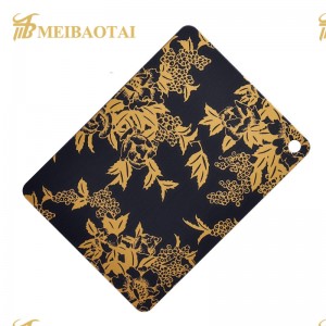 custom pattern etching mirror color stainless  steel sheet decorate elevator and door