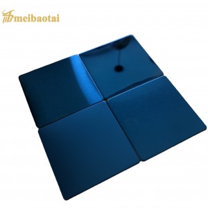 Blue Plating Polish Design Finish 0.65mm 304 Stainless Steel Decorative Sheet