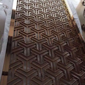Customized Hollow out Living Room Room Divider Metal Office Partition