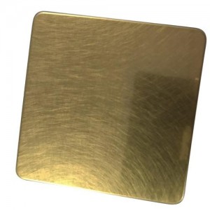 PVD Coated Stainless Steel Sheet in Gold Vibration Finish