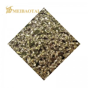 PVD Mirror Color Coating Stamped Finish Decorative Stainless Steel Sheet