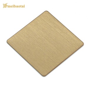 304 ss steel sheet Golden Hairline Pvd color coating  stainless steel decoration sheet
