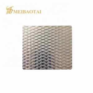 custom size and design  stamp mirror color pvd color  coating stainless steel sheet