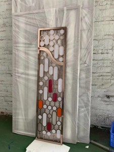 Stainless Steel Room Divider Metal Screen for Living Room Frame Screen