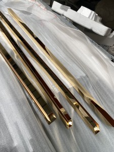 room divider  stainless steel   gold mirror  hairline  decorative sheet (detail drawing)