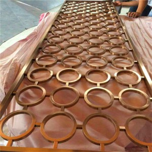 304 Color Decoration Partition Decorative Room Divider Stainless Steel Metal Screen for Hotel and House Room Partition