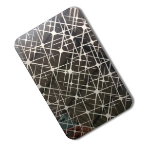 Etched stainless اسٽيل شيٽ گولڊ Etched stainless اسٽيل