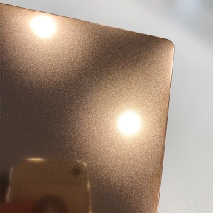 Supplier PVD Golden Rose Sandblast Decorative Plate 201 Stainless Steel Plate Decorative Wall Plate