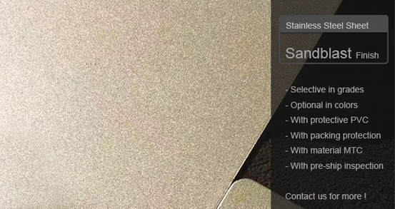 The useful of decorative stainless steel plate surface after sandblasting process
