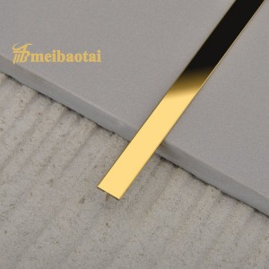 Gold Rose Black Color Plating Mirror Finish Design 304 Stainless Steel Metal T Tile Trim T Profiles T6 T8 T10