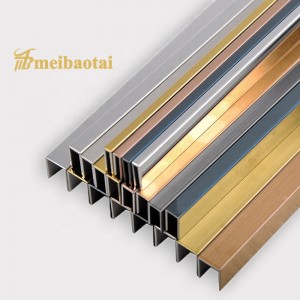 Brush Finish Blue Champagne Gold Black U6 U8 U10 Szie U Profile U Slot U Tile Trim For Wall Floor Tile Decorative