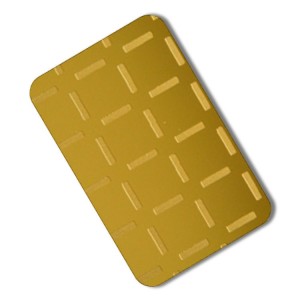 etched stainless steel sheet Gold Etched Stainless Steel
