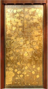 custom elevator stainless steel  etch/gold mirror color pvd color coating stainless steel sheet decorative plate