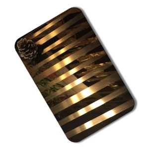Brush Colored Etched Stainless Steel sheet