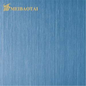 Hairline Design Blue Rose Gold Black Bronze Color Coating Design Grade 201/304 Stainless Steel Decoration Sheet for Kitchen Cabinet Material High Quality
