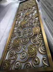 Color Laser Cut Stainless Steel Sheet for Interior Screen Decorative Wall Panel