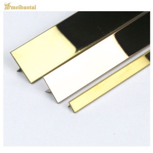 ss304 T8 2438mm stainless steel T profile decoration tile trim