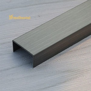 Brush Finish Blue Champagne Gold Black U6 U8 U10 Szie U Profile U Slot U Tile Trim For Wall Floor Tile Decorative