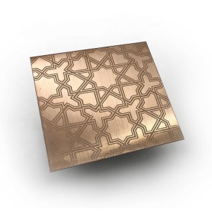 Luxury Decoration Shee Etching Design Gold Silver Decorative Sheet 1219x2438mm 0.65mm 304 Stainless Steel Sheet for Wall Decoration