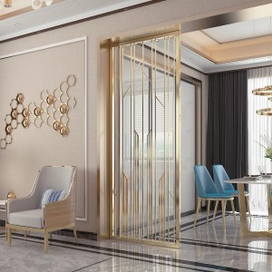 Interior Decoration Partition Laser Cutting Design Customized Size Grade 304 Stainless Steel Material Room Divider Partition