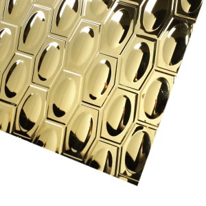 High Quality PVD Color Coating Stamped Design 1219x2438mm 0.65mm Stainless Steel Sheet for Wall Decorative Luxury Plate
