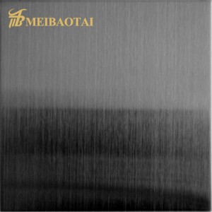 High Quality Anti -finger print Design Hairline Finish PVD Blue Black Bronze Pink Gold Color Coated Decoration Plate Grade 201 304 Stainless Steel Plate Four Feet 0.65mm 0.75mm Thickness Plate for Wall Cabinet Material Decoration Plate