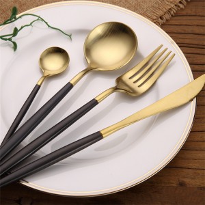 High Quality 304 Stainless Steel Knife Fork Set Metal Knife Fork