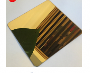 PVD Gold Color Coating SS 304 Stainless Steel Sheet 1219x2438mm 0.65mm Thk Decorative Sheet