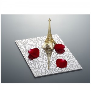 Tấm trang trí tường sang trọng Bạc Vàng Thiết kế gương hoàn thiện Bốn chân 0,65mm Tấm thép không gỉ 304 cao cấp