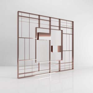 PVD Black Golden Rose Color Design Modern Style Aluminum/Stainless Steel Material  Decoration Partition Divider