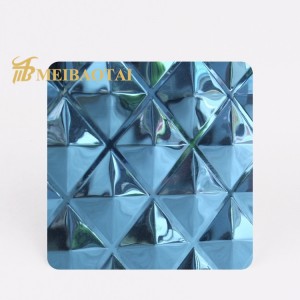 custom stamp diamond mirror color pvd color coating stainless steel sheet decoration wall