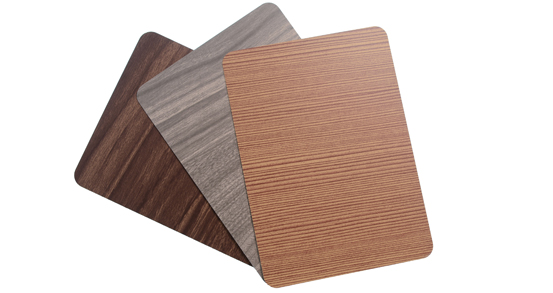 color stainless steel wood grain plate