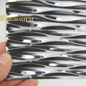 Hot Sale 5WL Patetrn Design Black Mirror Stamped Plate 4ft*8ft 201 Stainless Steel Plate 0.65mm Decoerative Plate for Wall Ceiling Plate