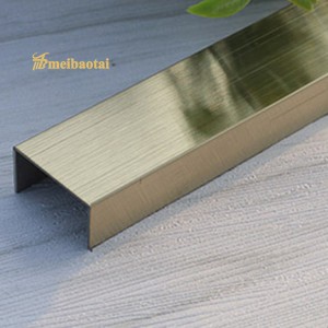 SS U Shape Tile Trim High Precision Tile Trim SS 304 U Profile Trim for Ceramic Tile Finishes