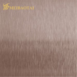 NO.4 Finish Design Grade 201/304 Stainless Steel Plate 0.65mm Thickness Four Feet PVD Color Coating Design Decoration Plate