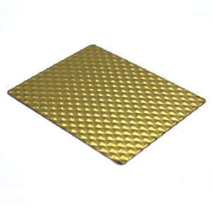 6WL Gold Mirror Stamped Stainless Steel Sheet