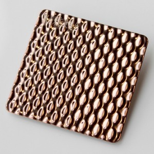 6WL Rose Gold Mirror Stamped Stainless Steel Sheet