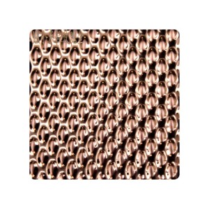 6WL Rose Gold Mirror Stamped Stainless Steel Sheet