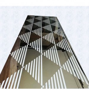 8K Mirror Polish Mix Etching Design Pattern Plate 201 Stainless Steel Plate Elevator Lift Decorative Plate