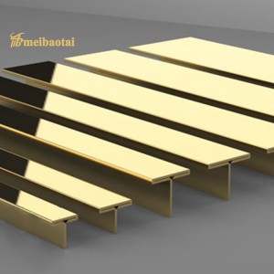 T Shape Metal 304 Stainless Steel Decorative Tile Trim
