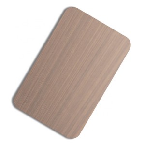 Anti fingerprint PVD Rose Gold Bronze Color Coating Grind NO.4 Design Finish 201 Stainless Steel Sheet for Decorative Wall Luxury Sheet