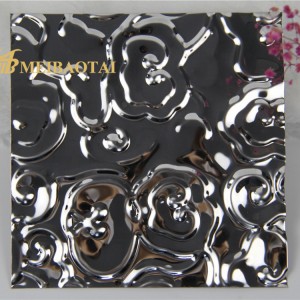 Black Color Coating Mirror Polish Design Finish Grade 201/304 Stainless Steel Sheet for Decoration Wall Ceiling Sheet Four Feet